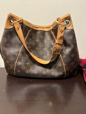 Louis Vuitton Monogram Canvas Hobo Shoulder Bag in Brown and Tan